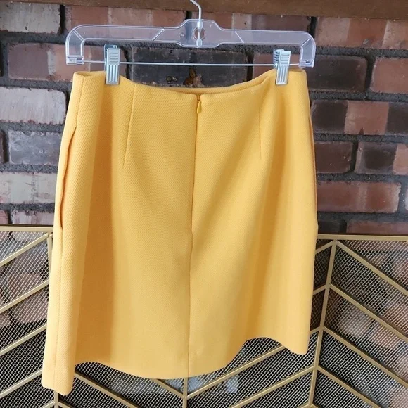 Nordstrom 1901 Yellow Rod Double Button Front Mini Skirt Size 2 - Picture 6 of 9